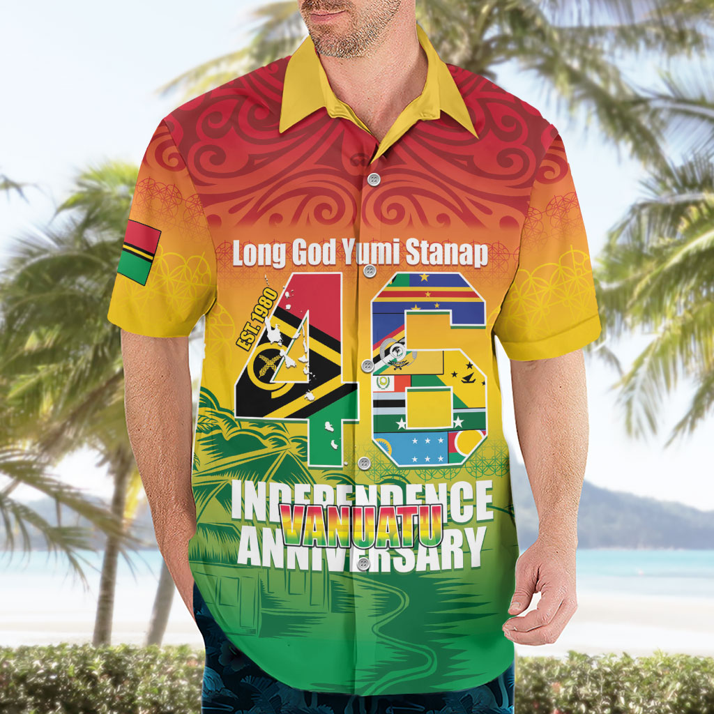 Vanuatu Indipendens Dei Hawaiian Shirt Yumi 46th Independence Anniversary