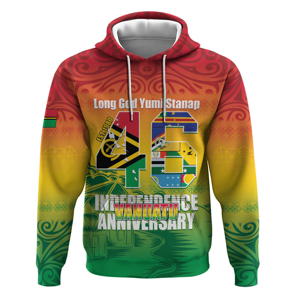 Vanuatu Indipendens Dei Hoodie Yumi 46th Independence Anniversary