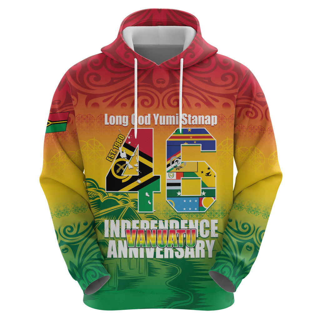 Vanuatu Indipendens Dei Hoodie Yumi 46th Independence Anniversary