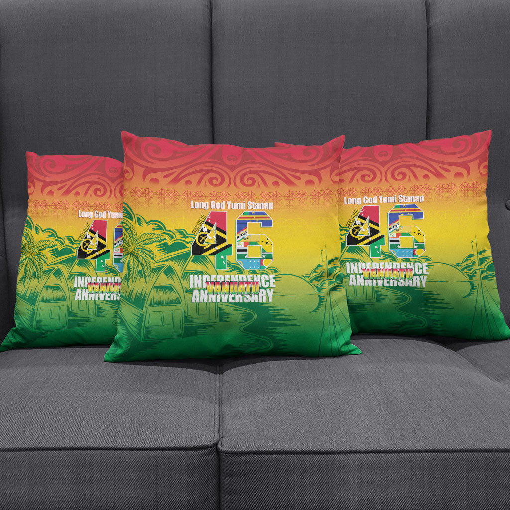 Vanuatu Indipendens Dei Pillow Cover Yumi 46th Independence Anniversary