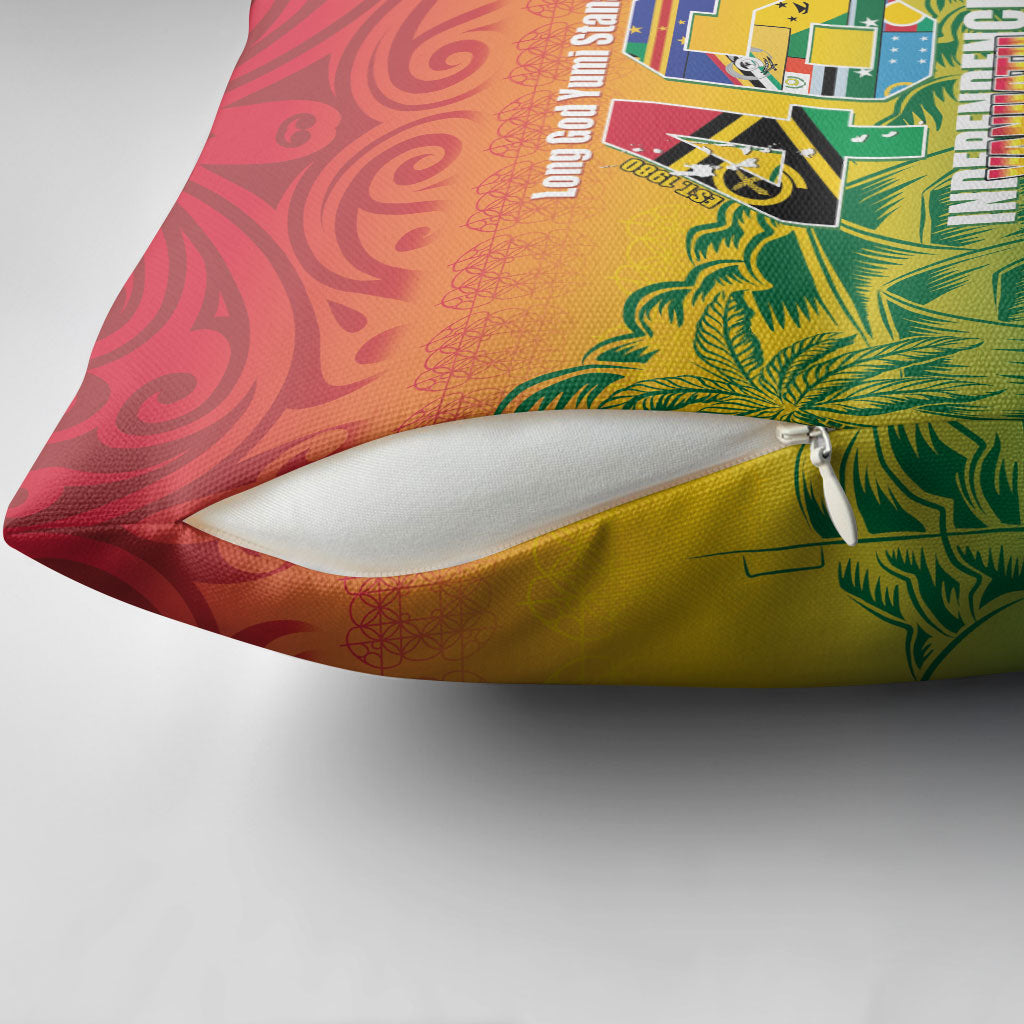Vanuatu Indipendens Dei Pillow Cover Yumi 46th Independence Anniversary