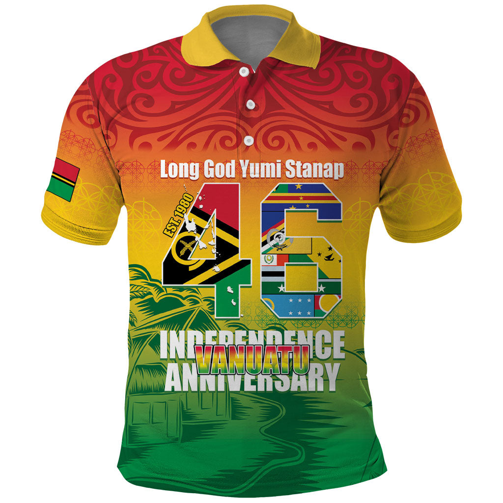 Vanuatu Indipendens Dei Polo Shirt Yumi 46th Independence Anniversary