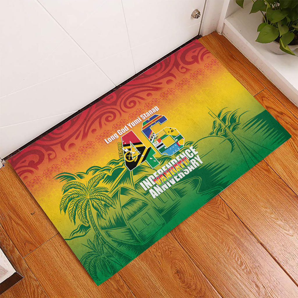 Vanuatu Indipendens Dei Rubber Doormat Yumi 46th Independence Anniversary