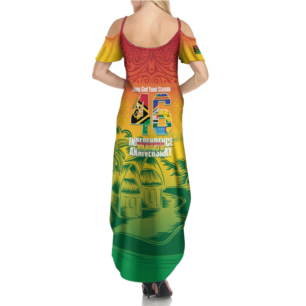 Vanuatu Indipendens Dei Summer Maxi Dress Yumi 46th Independence Anniversary
