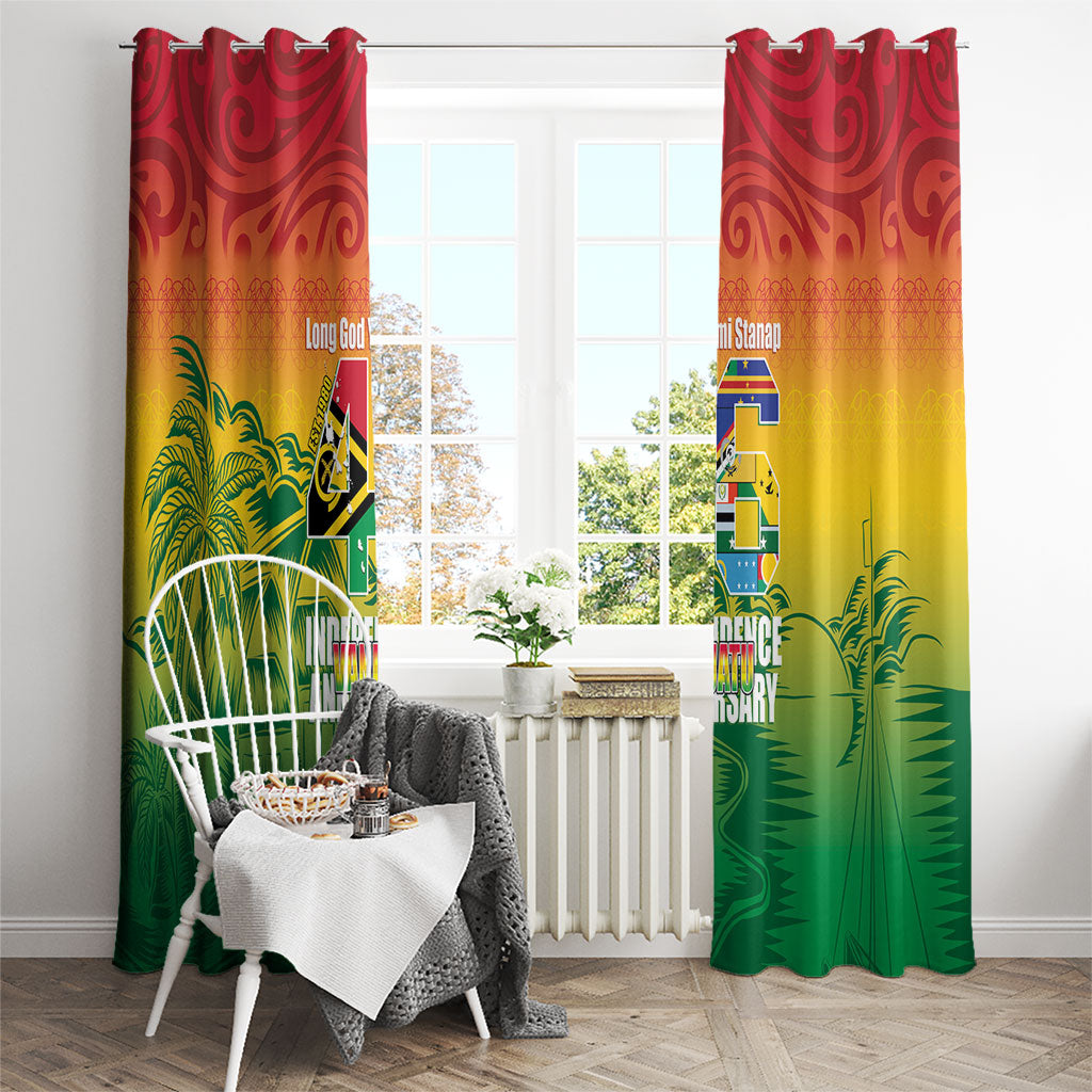 Vanuatu Indipendens Dei Window Curtain Yumi 46th Independence Anniversary