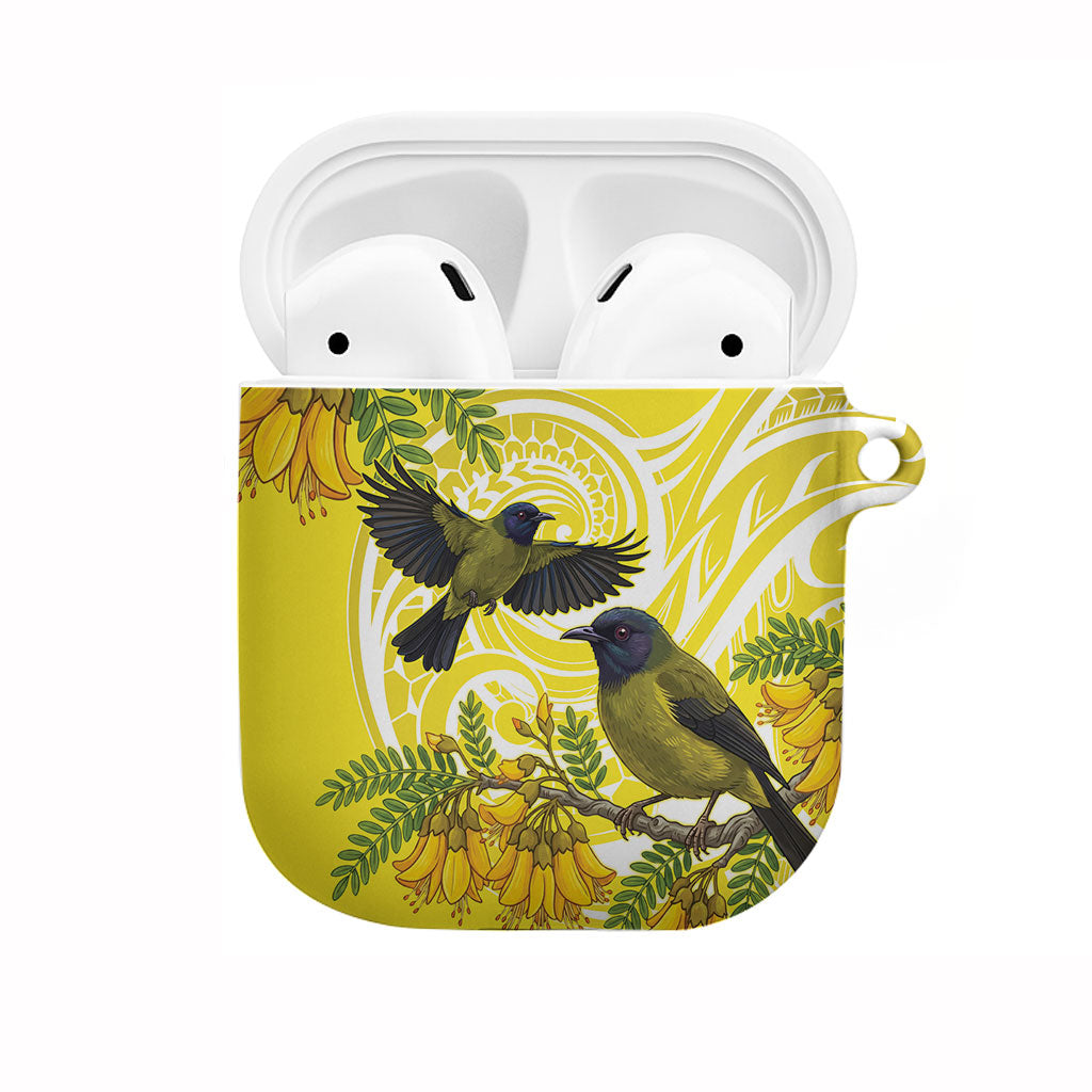 Bellbird New Zealand AirPods Case Korimako Kowhai Maori Pattern