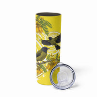 Bellbird New Zealand Skinny Tumbler Korimako Kowhai Maori Pattern