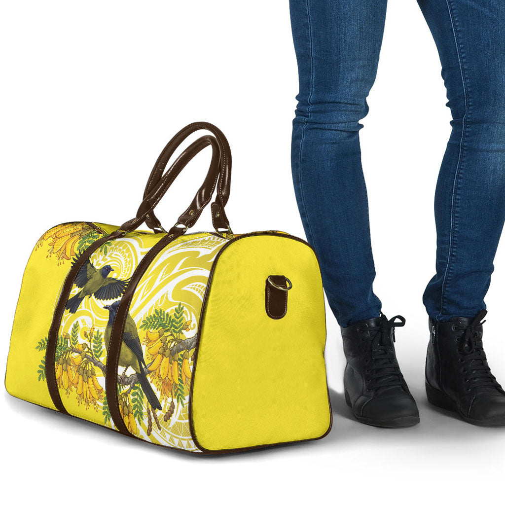Bellbird New Zealand Travel Bag Korimako Kowhai Maori Pattern