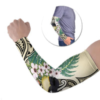 Endemic Tomtit New Zealand Arm Sleeves Miromiro Manuka Silver Fern Maori Pattern