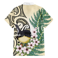 Endemic Tomtit New Zealand Family Matching Summer Maxi Dress and Hawaiian Shirt Miromiro Manuka Silver Fern Maori Pattern LT14 - Polynesian Pride