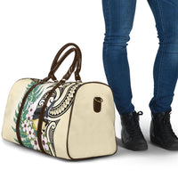 Endemic Tomtit New Zealand Travel Bag Miromiro Manuka Silver Fern Maori Pattern