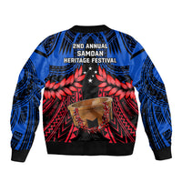 Samoa Bomber Jacket Heritage Festival Samoan Tattoo With Ula Fala Kava Bowl LT14 - Polynesian Pride