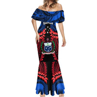 Samoa Mermaid Dress Heritage Festival Samoan Tattoo With Ula Fala Kava Bowl LT14 - Polynesian Pride