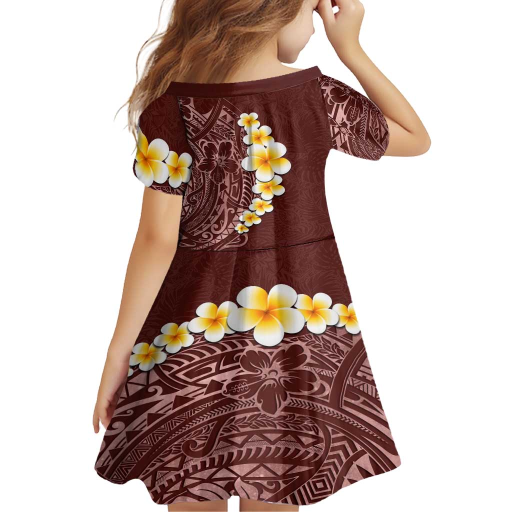 Oxblood Tropical Plumeria With Galaxy Polynesian Art Family Matching Summer Maxi Dress and Hawaiian Shirt
