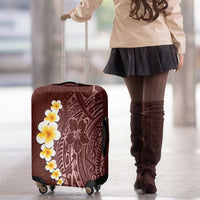 Oxblood Tropical Plumeria With Galaxy Polynesian Art Luggage Cover LT14 - Polynesian Pride