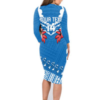 Custom Toa Samoa Rugby Family Matching Long Sleeve Bodycon Dress and Hawaiian Shirt Samoan Siva Tau Uso Aso Uma LT14 - Polynesian Pride