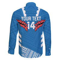 Custom Toa Samoa Rugby Family Matching Off The Shoulder Long Sleeve Dress and Hawaiian Shirt Samoan Siva Tau Uso Aso Uma LT14 - Polynesian Pride