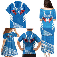 Custom Toa Samoa Rugby Family Matching Puletasi and Hawaiian Shirt Samoan Siva Tau Uso Aso Uma LT14 - Polynesian Pride