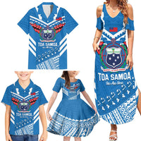 Custom Toa Samoa Rugby Family Matching Summer Maxi Dress and Hawaiian Shirt Samoan Siva Tau Uso Aso Uma LT14 - Polynesian Pride