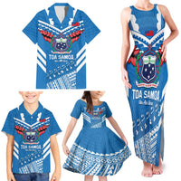 Custom Toa Samoa Rugby Family Matching Tank Maxi Dress and Hawaiian Shirt Samoan Siva Tau Uso Aso Uma LT14 - Polynesian Pride