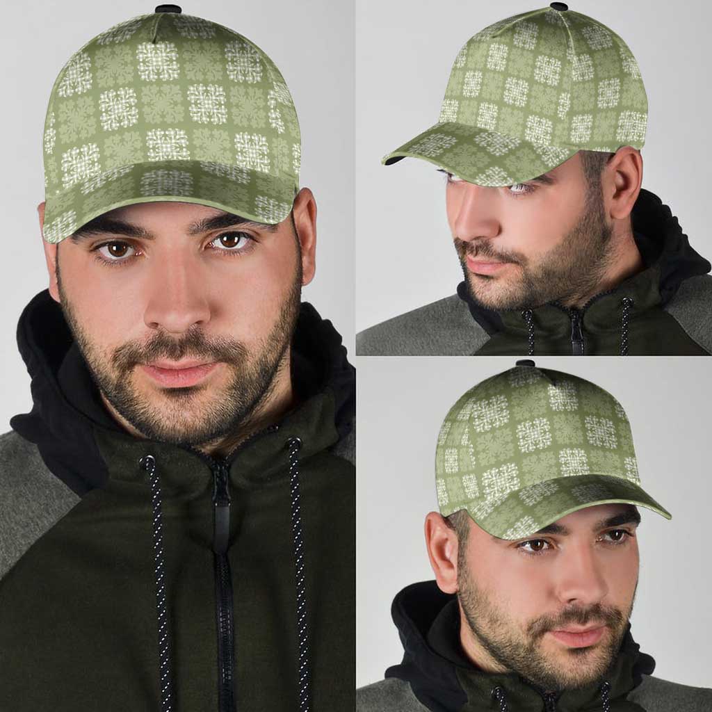 Vesuvian Green Palaka Quilt Hawaii Classic Cap Traditional Hawaii-plaid Pattern - Polynesian Pride