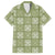 Vesuvian Green Palaka Quilt Hawaii Family Matching Off The Shoulder Long Sleeve Dress and Hawaiian Shirt Traditional Hawaii-plaid Pattern - Polynesian Pride