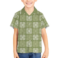 Vesuvian Green Palaka Quilt Hawaii Hawaiian Shirt Traditional Hawaii-plaid Pattern - Polynesian Pride