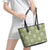 Vesuvian Green Palaka Quilt Hawaii Leather Tote Bag Traditional Hawaii-plaid Pattern - Polynesian Pride