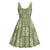 Vesuvian Green Palaka Quilt Hawaii Midi Dress Traditional Hawaii-plaid Pattern - Polynesian Pride