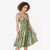 Vesuvian Green Palaka Quilt Hawaii Midi Dress Traditional Hawaii-plaid Pattern - Polynesian Pride