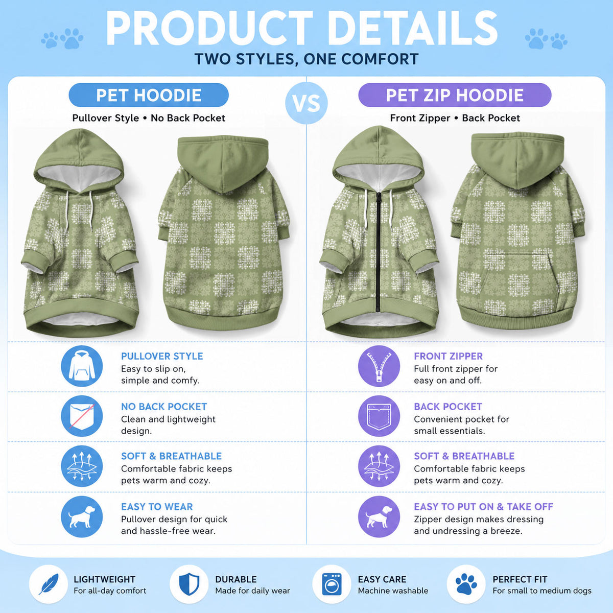 Vesuvian Green Palaka Quilt Hawaii Pet Hoodie Traditional Hawaii-plaid Pattern LT14 - Polynesian Pride