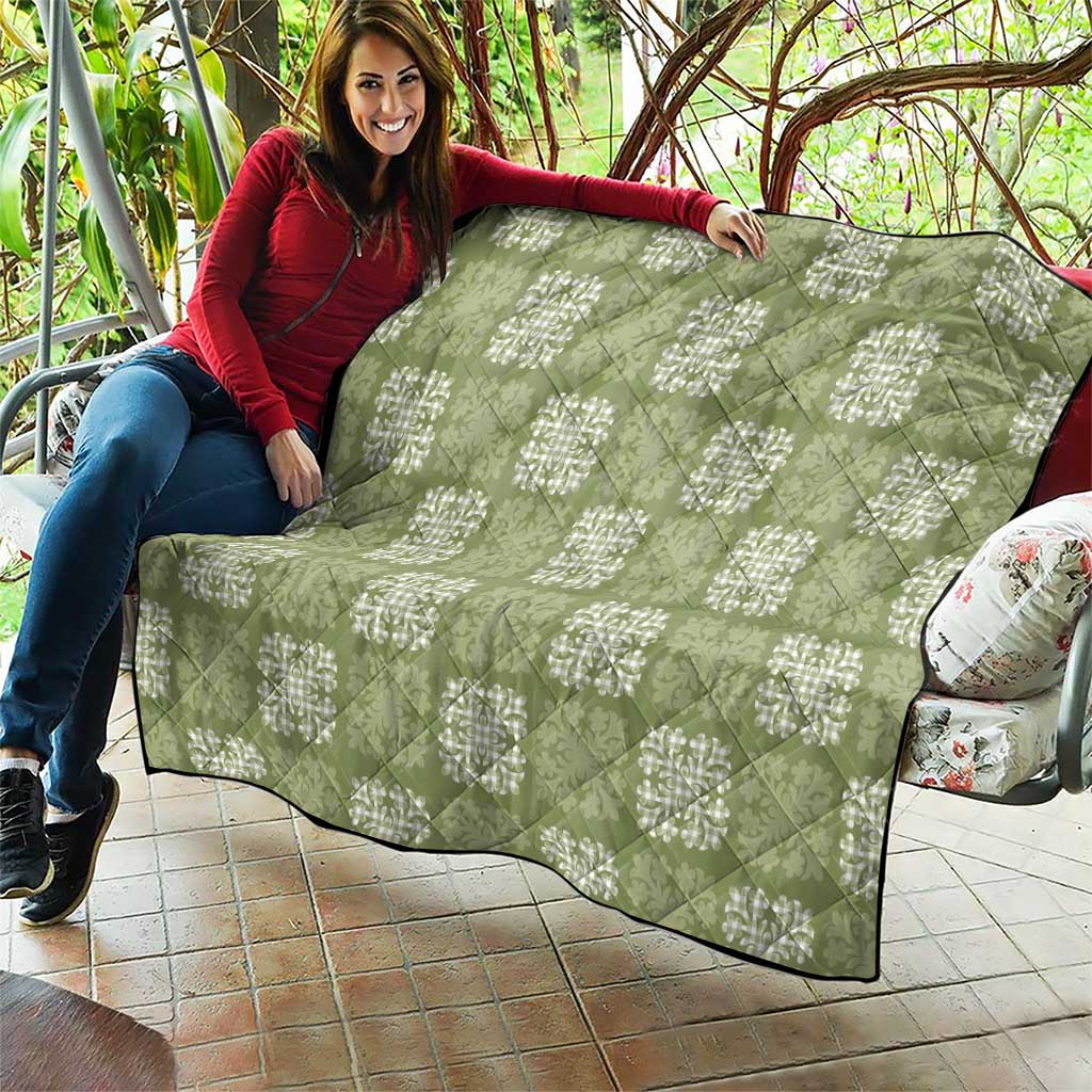 Vesuvian Green Palaka Quilt Hawaii Quilt Traditional Hawaii-plaid Pattern - Polynesian Pride