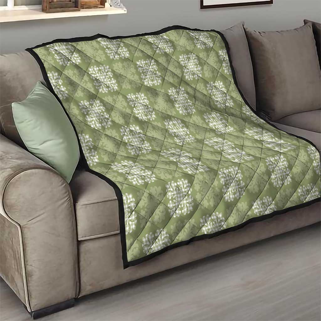 Vesuvian Green Palaka Quilt Hawaii Quilt Traditional Hawaii-plaid Pattern - Polynesian Pride