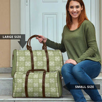 Vesuvian Green Palaka Quilt Hawaii Travel Bag Traditional Hawaii-plaid Pattern - Polynesian Pride