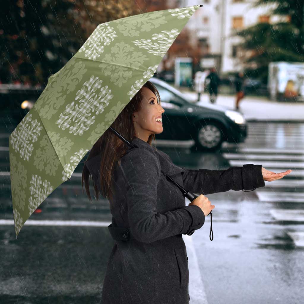 Vesuvian Green Palaka Quilt Hawaii Umbrella Traditional Hawaii-plaid Pattern - Polynesian Pride