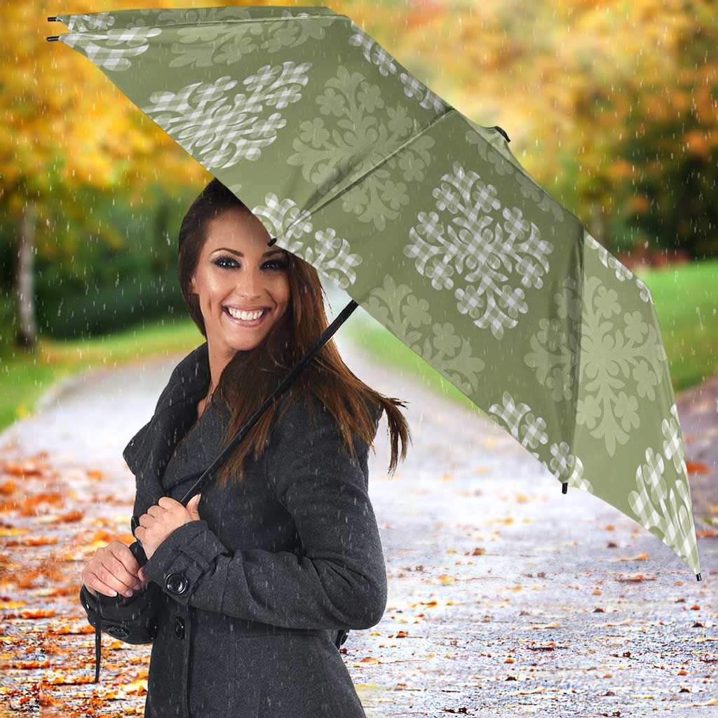 Vesuvian Green Palaka Quilt Hawaii Umbrella Traditional Hawaii-plaid Pattern - Polynesian Pride