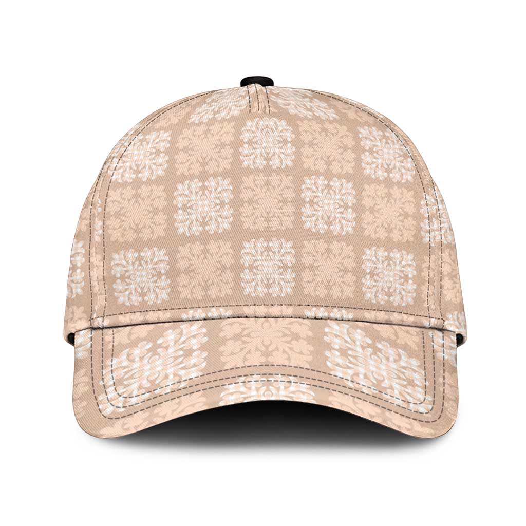 Beige Palaka Quilt Hawaii Classic Cap Traditional Hawaii-plaid Pattern - Polynesian Pride
