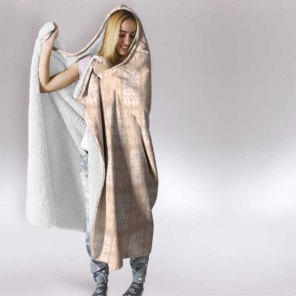 Beige Palaka Quilt Hawaii Hooded Blanket Traditional Hawaii-plaid Pattern - Polynesian Pride