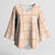 Beige Palaka Quilt Hawaii Kimono Sleeve Blouse Traditional Hawaii-plaid Pattern - Polynesian Pride