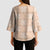 Beige Palaka Quilt Hawaii Kimono Sleeve Blouse Traditional Hawaii-plaid Pattern - Polynesian Pride