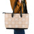 Beige Palaka Quilt Hawaii Leather Tote Bag Traditional Hawaii-plaid Pattern - Polynesian Pride