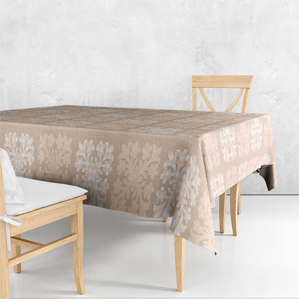 Beige Palaka Quilt Hawaii Tablecloth Traditional Hawaii-plaid Pattern - Polynesian Pride