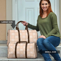 Beige Palaka Quilt Hawaii Travel Bag Traditional Hawaii-plaid Pattern - Polynesian Pride