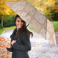 Beige Palaka Quilt Hawaii Umbrella Traditional Hawaii-plaid Pattern - Polynesian Pride