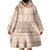 Beige Palaka Quilt Hawaii Wearable Blanket Hoodie Traditional Hawaii-plaid Pattern - Polynesian Pride
