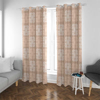 Beige Palaka Quilt Hawaii Window Curtain Traditional Hawaii-plaid Pattern - Polynesian Pride