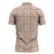 Beige Palaka Quilt Hawaii Zipper Polo Shirt Traditional Hawaii-plaid Pattern - Polynesian Pride