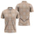 Beige Palaka Quilt Hawaii Zipper Polo Shirt Traditional Hawaii-plaid Pattern - Polynesian Pride
