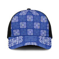 Royal Blue Palaka Quilt Hawaii Baseball Net Cap Traditional Hawaii-plaid Pattern - Polynesian Pride