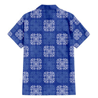Royal Blue Palaka Quilt Hawaii Family Matching Mermaid Dress and Hawaiian Shirt Traditional Hawaii-plaid Pattern LT14 - Polynesian Pride
